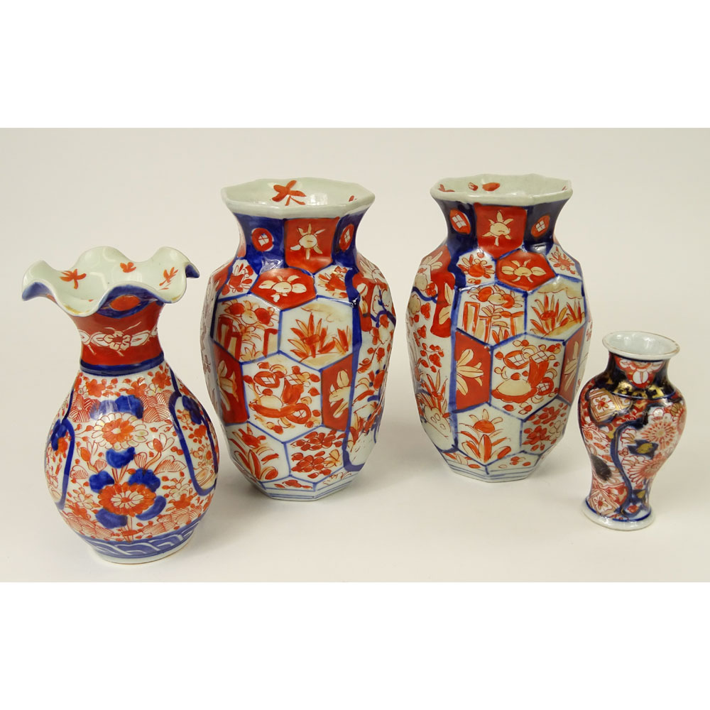 Lot of Four (4) Japanese Imari Porcelain Vases