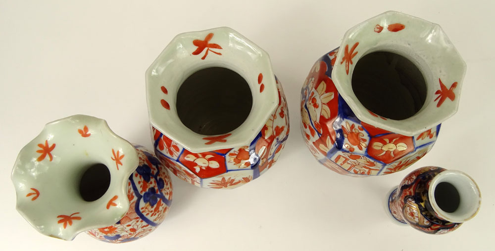 Lot of Four (4) Japanese Imari Porcelain Vases