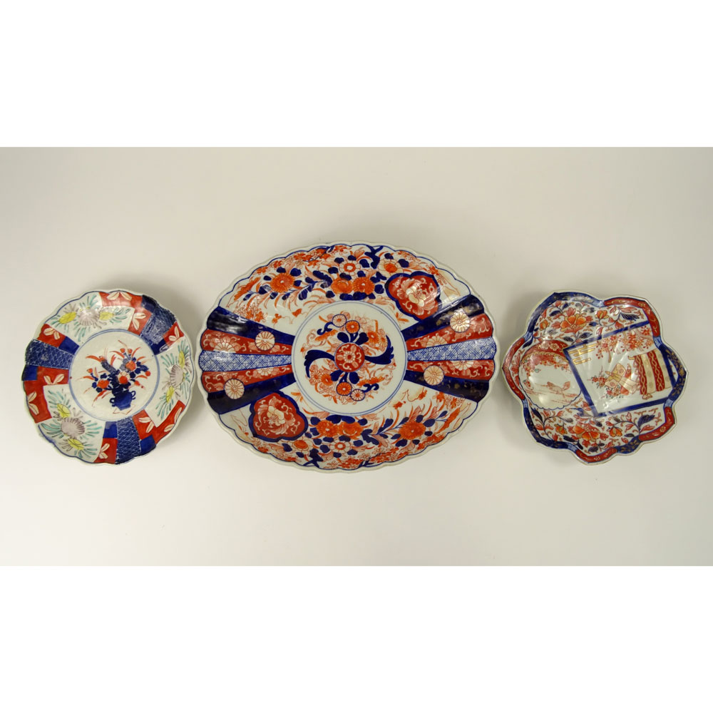Lot of Three (3) Japanese Imari Porcelain Plates