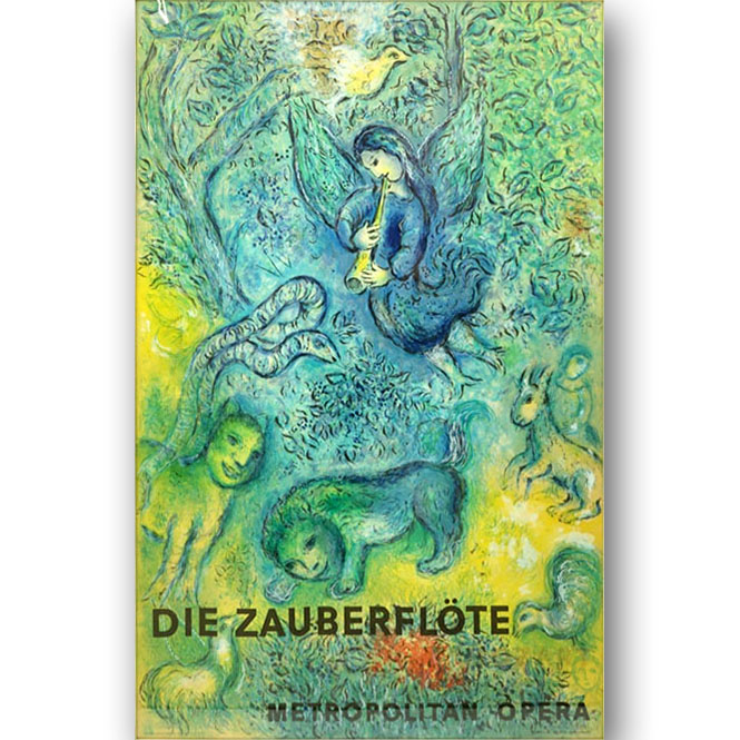 After: Marc Chagall, Russian/French (1887-1985) "Die Zauberfote, 1967" Metropolitan Opera Color Lithograph on Paper. 