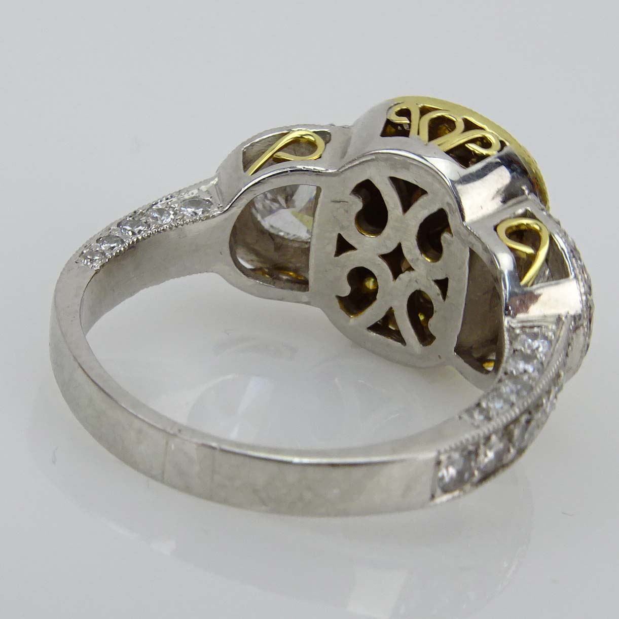 Approx. 5.10 Carat TW Diamond and Platinum Engagement Ring.
