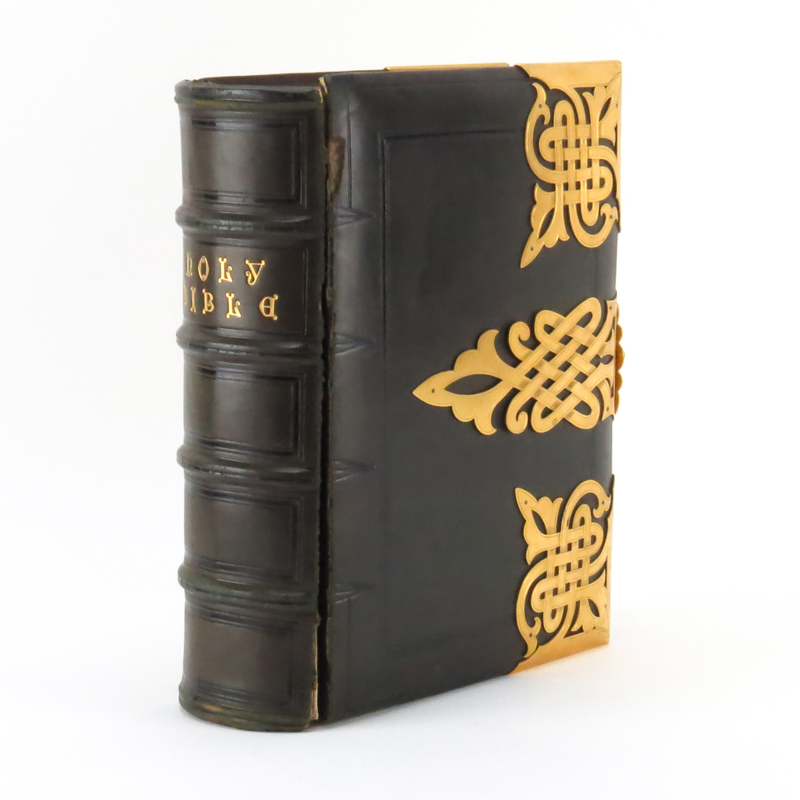 19th Century Holy Bible. Oxford 1874. Leather cover with Brass Toggle.