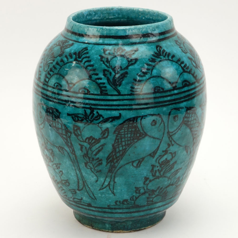 Antique Persian Pottery Vase.