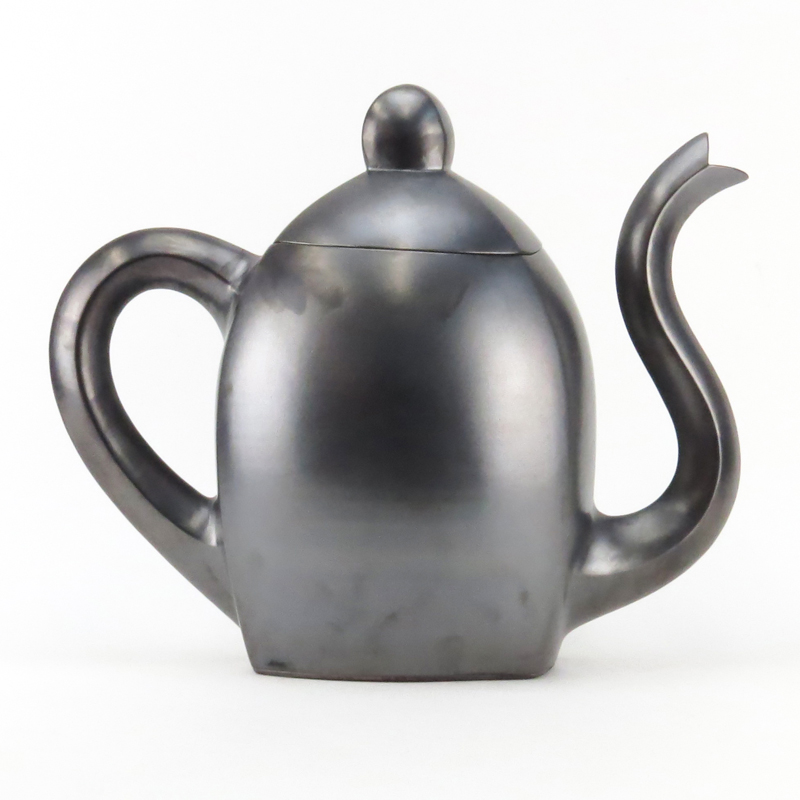 Michael Sherrill, American (b.1954) Barium Glaze Pottery Teapot.