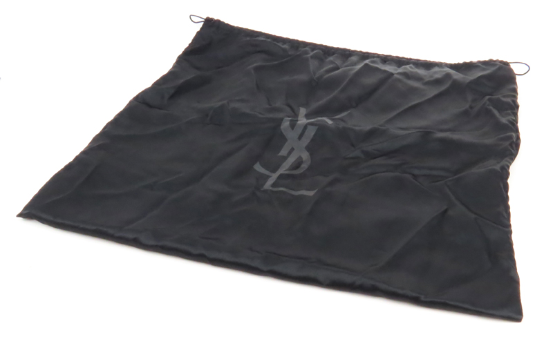 Yves Saint Laurent Printed Cowhide Leather Hobo Style Bag.