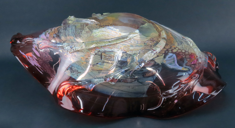 Chris Hawthorne, American (b. 1953) Large Blown Glass Bowl.
