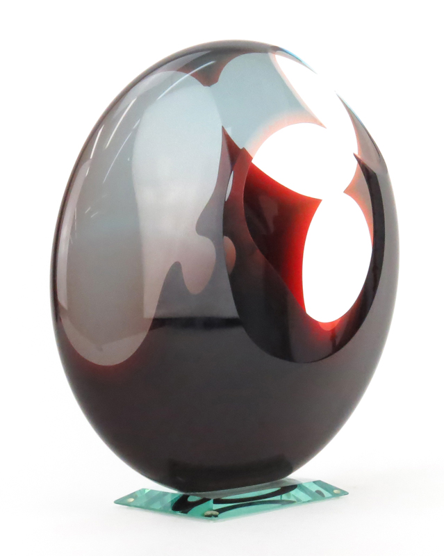 Peter Vanderlaan, American (b. 1950) Glass Sculpture "Cut Form #847" Signed Vanderlaan 6/92 #847.