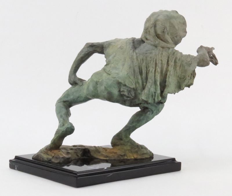 Richard MacDonald, American (b. 1946) Patinated Bronze Sculpture "La Fuite du Temps".