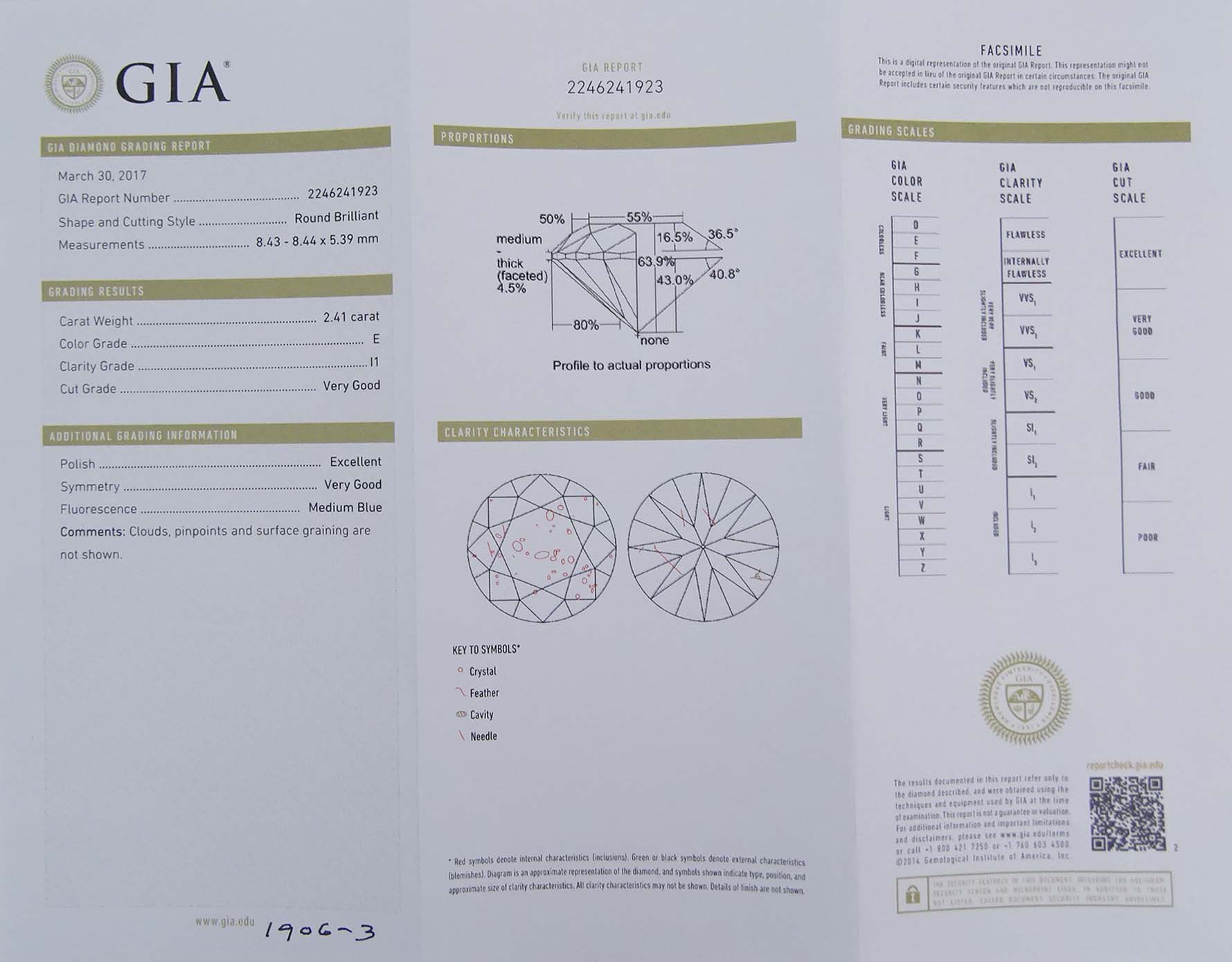 GIA Certified 4.70 Carat TW Round Brilliant Cut Diamond and 18 Karat White Gold Ear Studs.