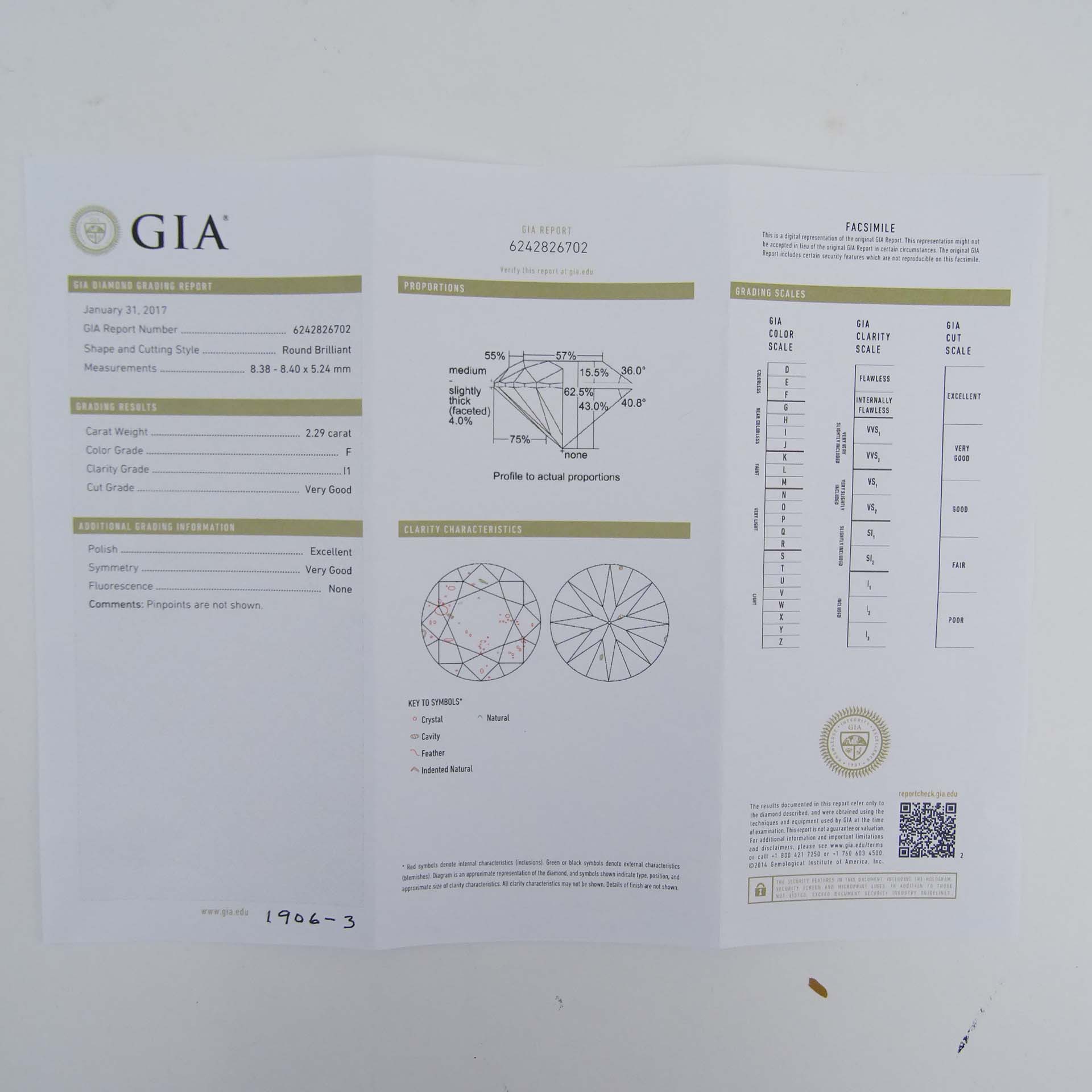 GIA Certified 4.70 Carat TW Round Brilliant Cut Diamond and 18 Karat White Gold Ear Studs.