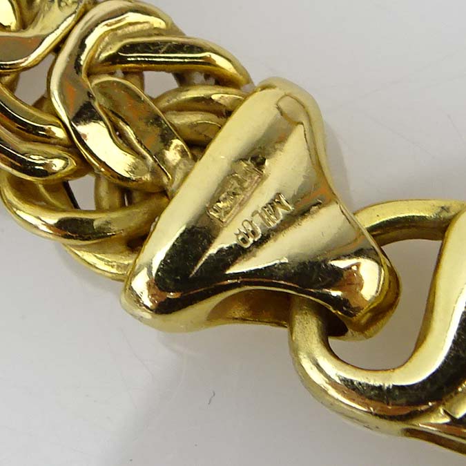 Vintage Italian 14 Karat Yellow Gold Link Necklace.