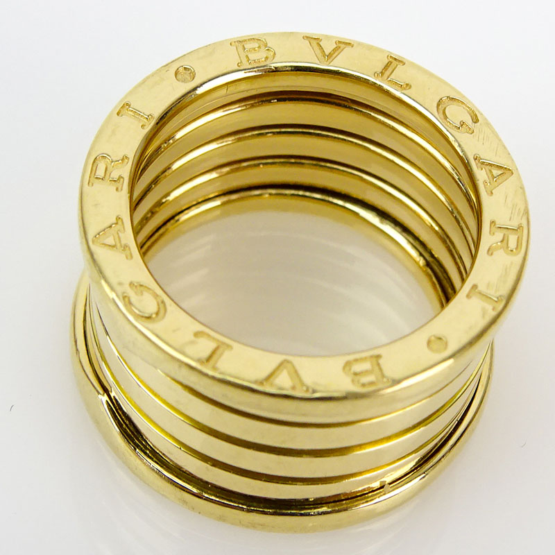 Bulgari 18 Karat Yellow Gold 13mm B-Zero Ring.