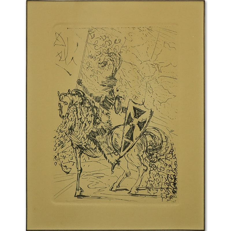 Salvador Dali, Spanish (1904-1989) "El Cid" Original Etching. 