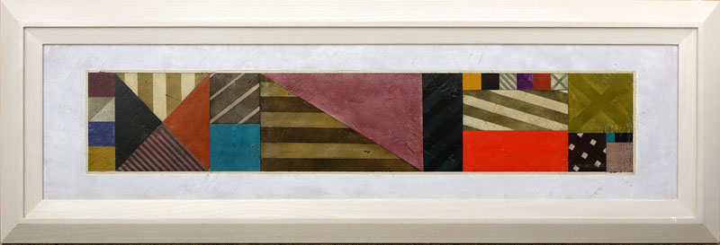 Aminah Robinson, American  (1940-2015) "Cipher Bar 20" Oil on Canvasboard Panel. 