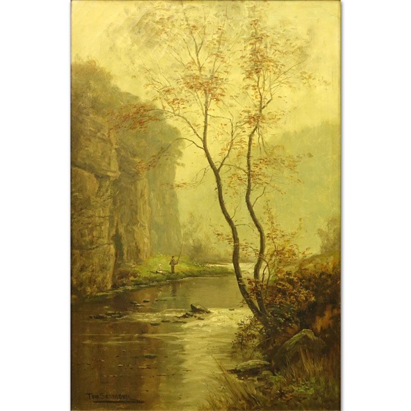 Tom Seymour, British (1844-1904) "Autumn" Oil on Canvas 