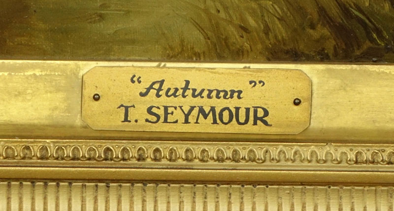 Tom Seymour, British (1844-1904) "Autumn" Oil on Canvas 