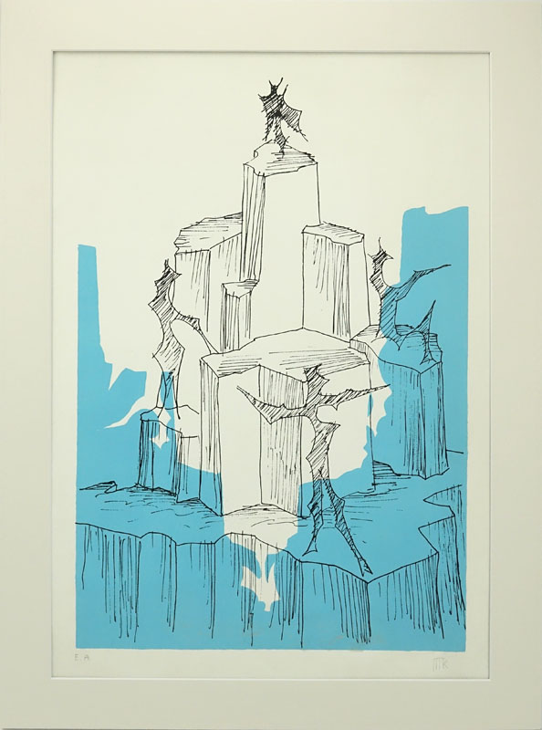 Man Ray, American (1890-1976) Color lithograph ìSurrealist Compositionî 