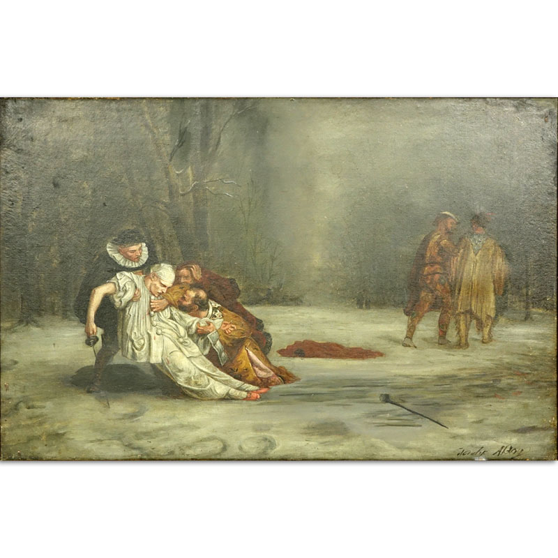 After: Jean-Léon Gérôme, French (1824-1904) Oil on canvas "The Duel After The Masquerade".