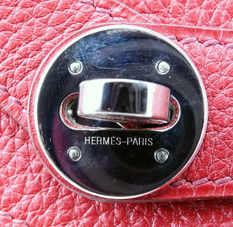 Hermes Rouge Casaque  Lindy 34 Clemence Bag.