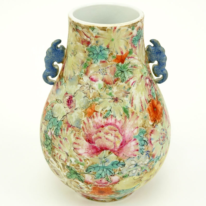 19/20th Century Chinese Famille Rose Millefleurs Vase.