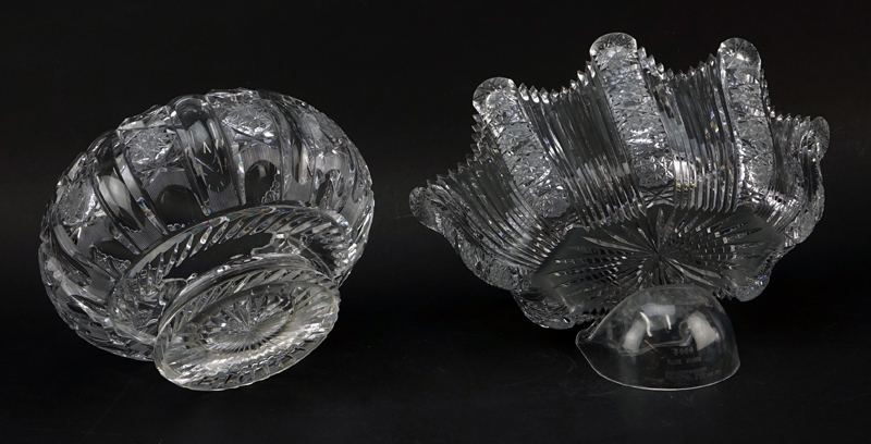 Two (2) Antique or Vintage Brilliant Cut Glass Bowls.