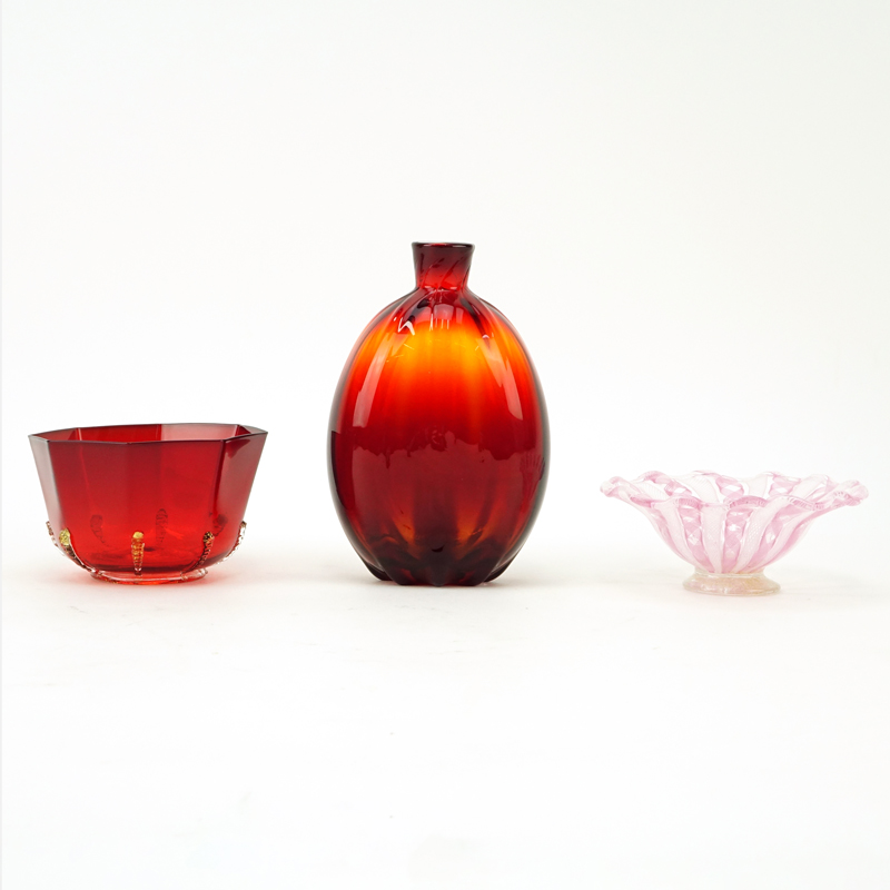 Collection of Three (3) Murano Art Glass Tableware.