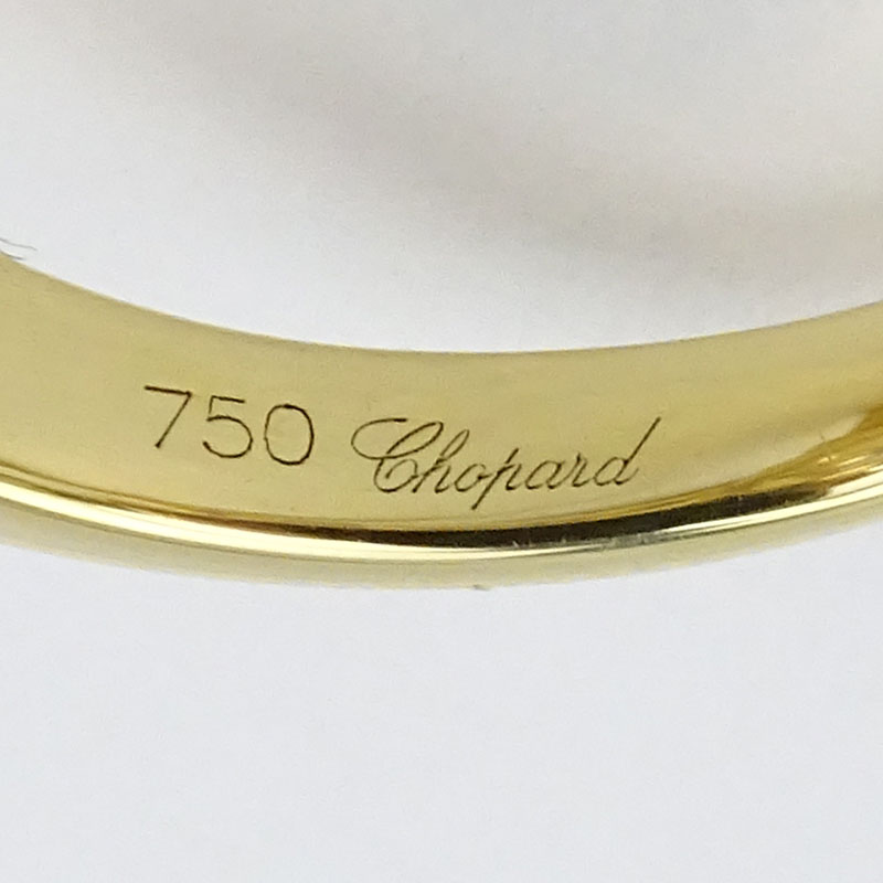 Chopard Happy Diamond Approx. 1.05 Carat Diamond and 18 Karat Yellow Gold Ring.