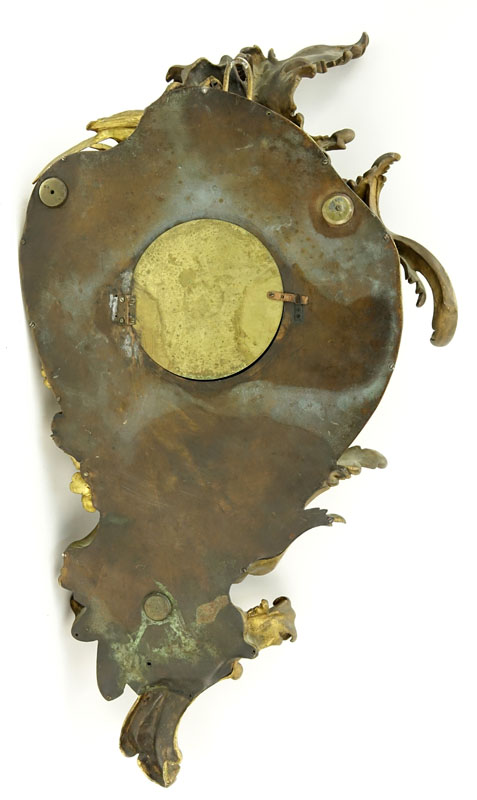 Antique French Gilt Bronze Cartel Clock.