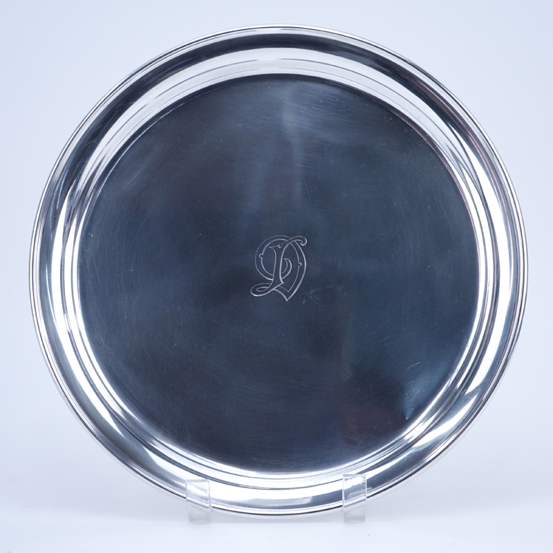 Vintage Michael C. Fina Round Sterling Tray.