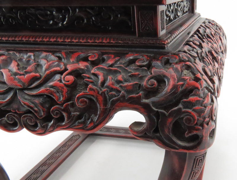 20th Century Chinese Lacquered Stand.