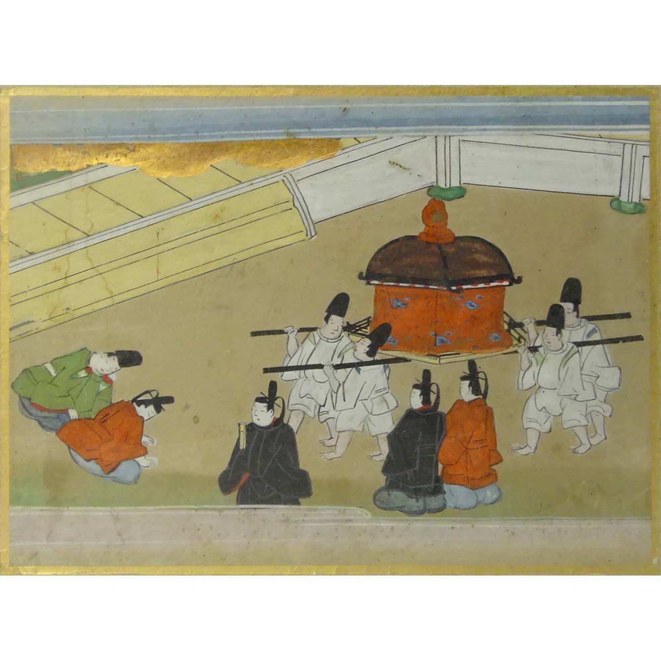 Collection of Two (2) 19th Century Japanese Tosa School Gouache Paintings.