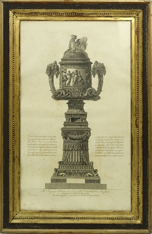 After: Giovanni Battista Piranesi, Italian (1720-1778) "Al Signor Odoardo Knight Cavaliere Inglese".