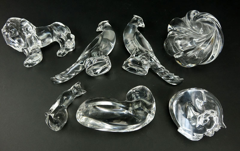 Collection of Six (6) Crystal Tableware.