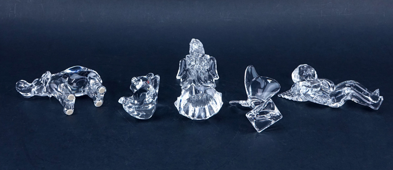 Collection of Five (5) Crystal Figurines.