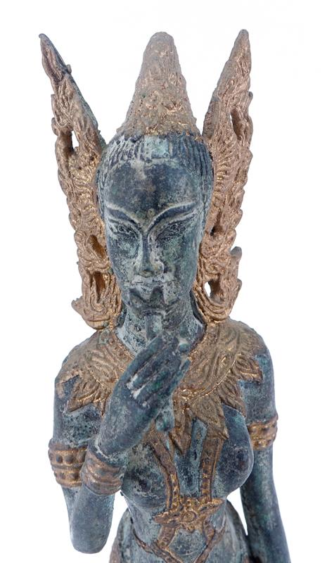 19/20th Century Indian Gilt Bronze Parvati Sculpture.