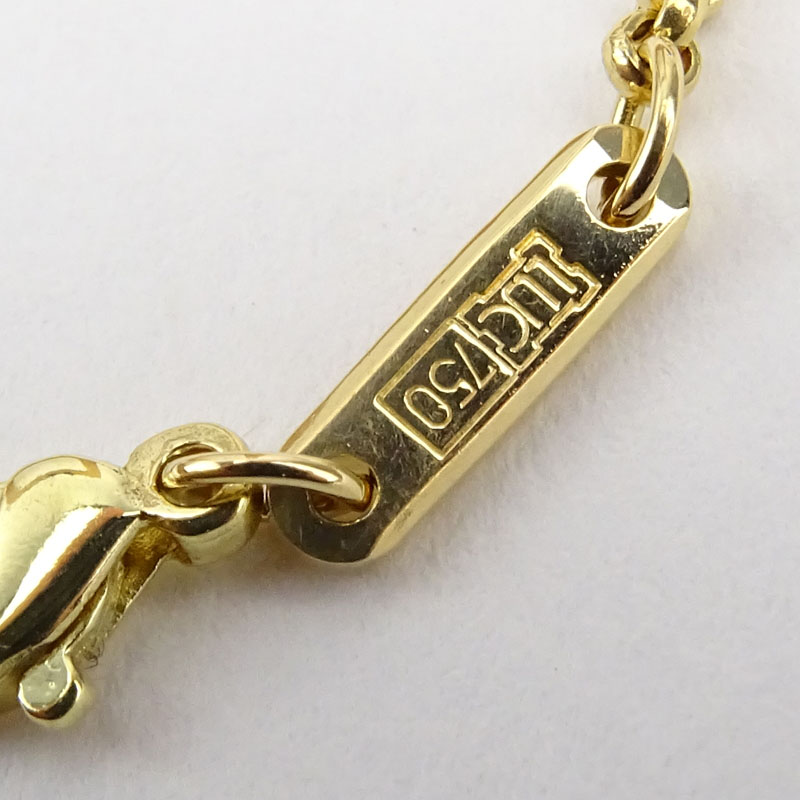 Vintage Chopard Happy Diamond and Multi Gemstone 18 Karat Yellow Gold Mouse Pendant Necklace.