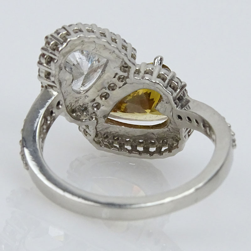 Approx. 3.53 Carat TW Diamond and Platinum Engagement Ring.