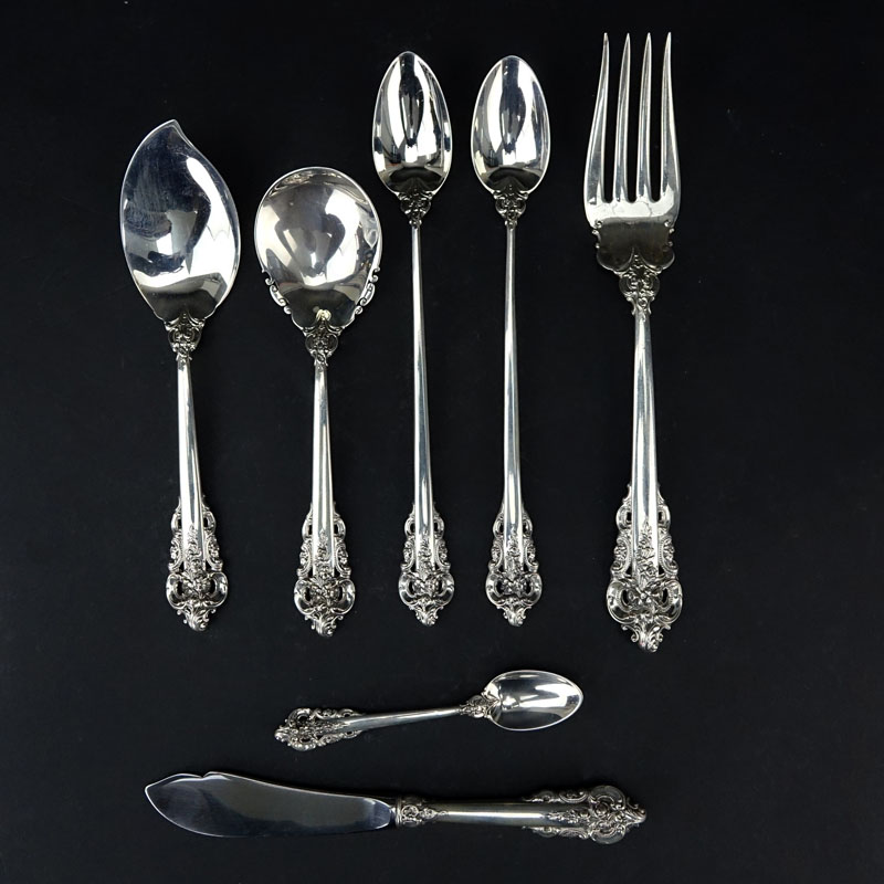 Collection of Seven (7) Wallace "Grand Baroque" Sterling Silver Tableware. 