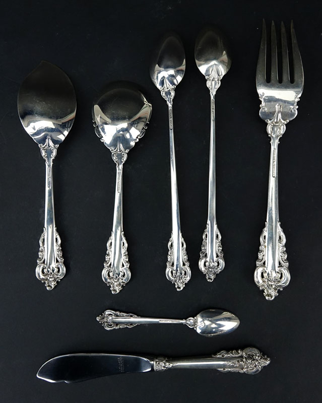 Collection of Seven (7) Wallace "Grand Baroque" Sterling Silver Tableware. 