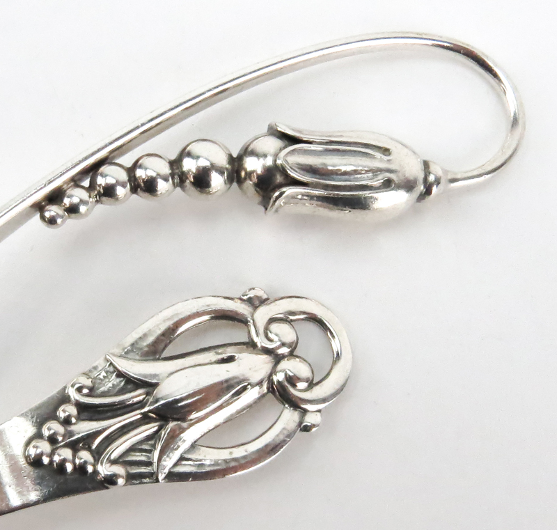 Two (2) Danish Sterling Silver Hand Wrought Serving Pieces.