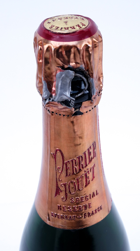 Vintage 1975 Perrier-Jouet Fleur de Champagne Bottle in Presentation Box.