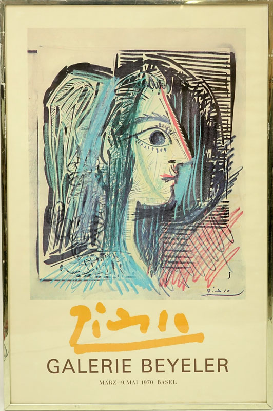 Circa 1970 Pablo Picasso Galerie Beyeler Poster Print.