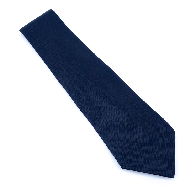 Charvet 100% Black Silk Tie. Labeled appropriately.