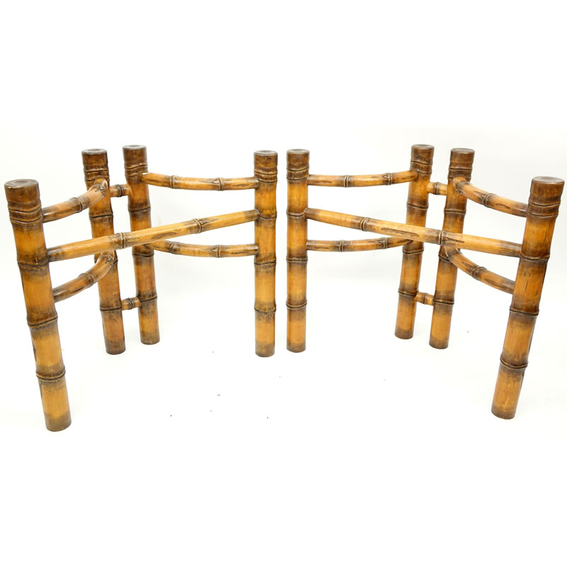 Mid Century McGuire Style Faux Bamboo Table Base.