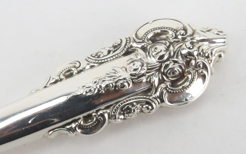 Wallace "Grand Baroque" Sterling Silver Asparagus Server with Hood.