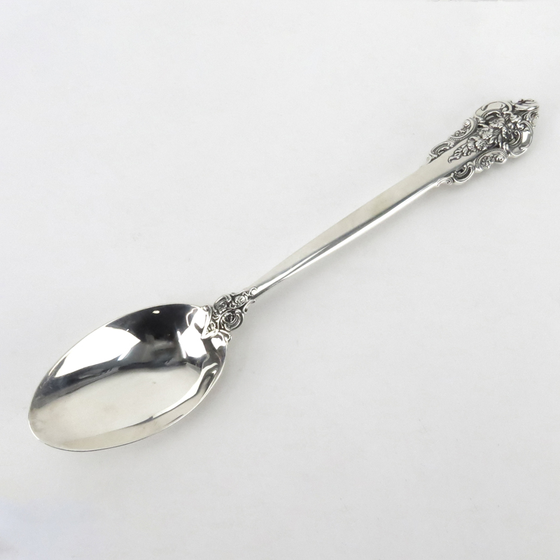 Wallace "Grand Baroque" Sterling Silver Gravy/Dressing Spoon with Button. 
