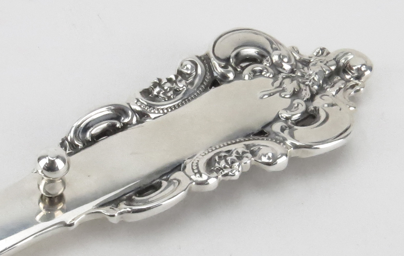 Wallace "Grand Baroque" Sterling Silver Gravy/Dressing Spoon with Button. 
