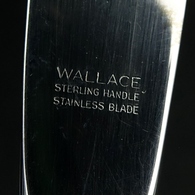 Set of Twelve (12) Wallace "Grand Baroque" Sterling Silver Knives. 