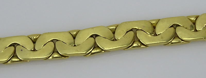 Man's Vintage Heavy 18 Karat Yellow Gold Link Bracelet.