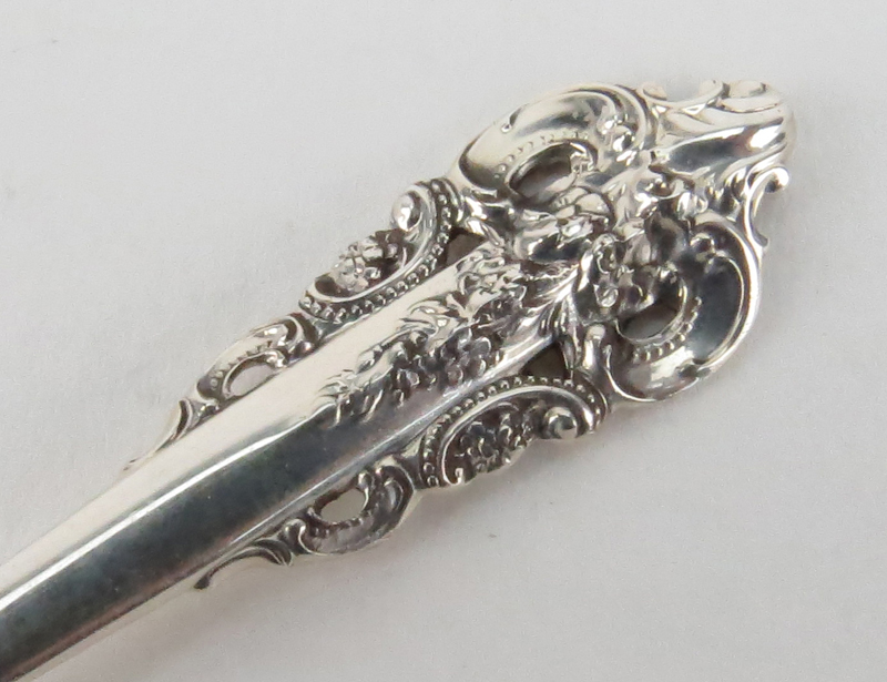 Set of Twelve (12) Wallace "Grand Baroque" Sterling Silver Strawberry Forks.